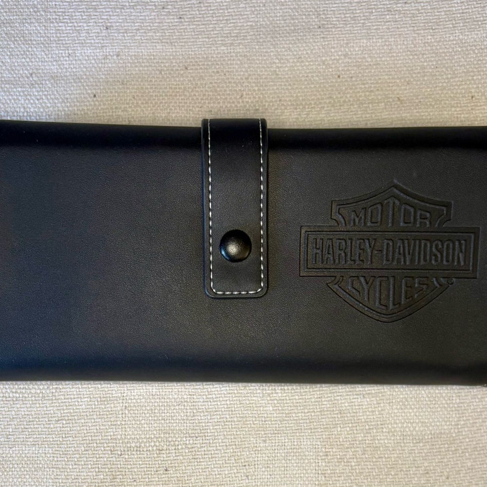 Harley-Davidson Black Leather Clutch